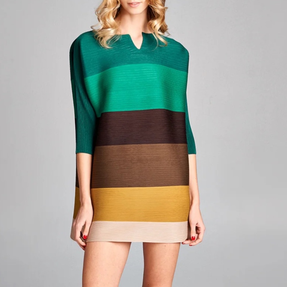 Striped Colorblock Dress